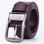 Ceinture pour hommes en cuir vritable - ecelen - 105 cm - marron