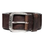 Ceinture homme replay am2515 en cuir bovin marron ? style d�contract�