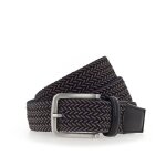 Ceinture homme - vanzetti - weite95 - bleu / taupe - gris - structure tress�e