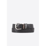 Ceinture - kaporal - noir textur� - boucle - passant grav� - largeur 3 cm