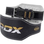 Ceinture de musculation rdx en cuir vachette 6 pour fitness et bodybuilding - noir Ceinture de musculation rdx en cuir vachette 6 pour fitness et bodybuilding - noir