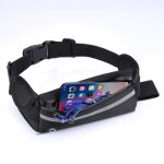 Ceinture running telephone sac banane telephone fitness belt bag pour tous les telephones - noir