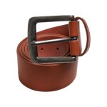 Ceinture simili cuir urban classics marron cognac - boucle ardillon m�tal