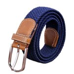Ceinture - toile - boucle ardillon - bleu fonc� - 105 cm - mixte