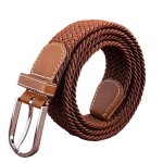 Ceinture - toile - marron - 105 cm - boucle ardillon - mixte