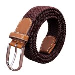 Ceinture - toile - marron fonc� - boucle ardillon - 105 cm - mixte