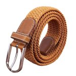 Ceinture - toile - ocre - boucle ardillon - 105 cm - unisexe