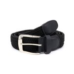 Ceinture tress�e - d555 - homme - tressage extensible - noir