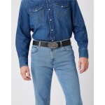 Ceinture - wrangler - eagle - cuir v�ritable - boucle aigle - noir