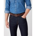 Ceinture - wrangler - structured - marron - cuir pleine fleur - boucle argente