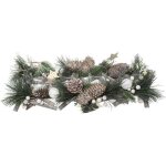 Centre de table 4 photophores cocon 39cm vert