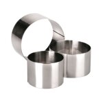 Cercle inox de qualite superieure - epaisseur 09 mm - hauteur 6 cm - diametre 10 cm - passe au four et ...
