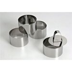 Cercle  mousse d : 10 cm h : 4. 5 cm + poussoir - lot de 4