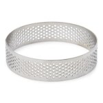 Cercles � tarte - patisse - 10 cm - acier inox - perfor�s - lot de 4