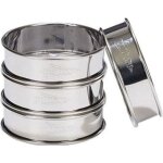 Cercle � tartelette - patisse - mod�le carr� - d: 8 cm - acier inoxydable - lot de 4