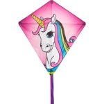 Cerf - volant monofil eddy unicorn 68 cm rose - invento - pour fille