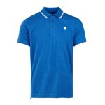 Cerruti 1881 polo manches courtes logo gomme isonzo bleu roi homme