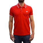 Cerruti 1881 polo manches courtes logo gomme isonzo rouge homme