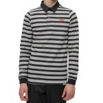 Cerruti 1881 polo manches longues rayures calabria gris homme Cerruti 1881 polo manches longues rayures calabria gris homme