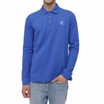 Cerruti 1881 polo manches longues uni eduardo bleu roi homme