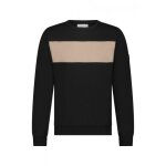 Cerruti 1881 sweat - shirt col rond avec bande monta noir homme