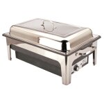 Chafing dish eco lectrique gn 1 - 1 en acier inoxydable d : 650x355x280mm