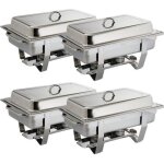 Chafing dish inox pro milan gn1 / 1 - olympia - lot de 4 - capacit 9l - finition miroir poli