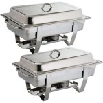 Chafing dish milan inox gn 1 / 1 - lot de 2 - olympia - capacité 9l - finition miroir poli Chafing dish milan inox gn 1 / 1 - lot de 2 - olympia - capacité 9l - finition miroir poli