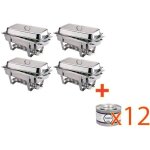 Chafing - dish milan - olympia - lot de 4 - acier inoxydable - 9l Chafing - dish milan - olympia - lot de 4 - acier inoxydable - 9l