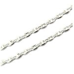 Chaine argent grain de caf - 50 cm 4 mm [p9272]