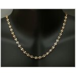 Chane ou bracelet - bijouxia - grain de caf - plaqu or 18 carats - longueur au choix - 6mm