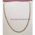 Chaîne ou bracelet grain de café plaqué or - bijouxia - longueur au choix - largeur maille 35mm Chaîne ou bracelet grain de café plaqué or - bijouxia - longueur au choix - largeur maille 35mm