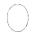 Cha�ne en acier - guess - junm01347jwstt - u - argent - fini rodio - type carabiner