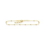 Chane de cheville thomas sabo argent plaqu or - couleur de la matire:jaune taille / longueur