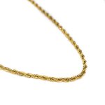 Chaine de cou homme ou femme torsad plaqu or.