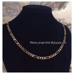 Chane figaro 45mm plaqu or 18 carats 750 / 1000 tailles 50 / 55 / 60cm - bijouxia - homme - qualit ...