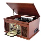 Cha�ne hifi inovalley retro10e - bth - n vinyle avec fonction encoding bluetooth cd k7 audio fm usb