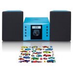 Lenco mc - 013bu - chaîne hifi avec radio fm et lecteur cd - bleu Lenco mc - 013bu - chaîne hifi avec radio fm et lecteur cd - bleu