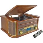 Cha�ne hifi vinyle style r�tro bluetooth - lecteur cd / k7 audio / fm / usb - inovalley retro29 - e