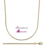 Chane maille forat 2mm en plaqu or 18 carats - bijouxia - tailles choix 40 - 45 - 50 - 55 - 60 - 70 ...