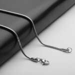 Cha�ne pour pendentif - hueihwoh - maille serpent - acier au titane - 60 cm - 2 mm