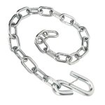 Chaîne de sécurité pour remorque - salutuya - 3500lbs - câble en acier - crochet en s - 77 cm Chaîne de sécurité pour remorque - salutuya - 3500lbs - câble en acier - crochet en s - 77 cm