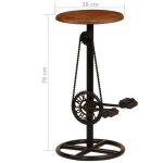 Chaise de bar bois massif manguier industriel 38x76cm - lot de 2 - marron Chaise de bar bois massif manguier industriel 38x76cm - lot de 2 - marron