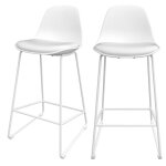 Lot de 2 chaises pour lot central 65 cm blanches - leni - rendez - vous dco