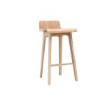 Miliboo - chaise de bar scandinave bois naturel h65 cm baltik
