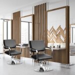 Chaise de barbier chaise de coiffure rotative 360� hauteur r�glable 93 - 100cm fauteuil de coiffeur repose ...