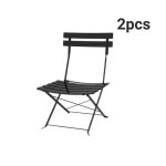 Chaises bistrot en acier m�tal thermolaqu� noir - mengda - pliant - jardin - ext�rieur