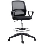Fauteuil de bureau - vinsetto - assise haute réglable - dim. 595l x 60l x 1025 - 126h cm - pivotant 360 ... Fauteuil de bureau - vinsetto - assise haute réglable - dim. 595l x 60l x 1025 - 126h cm - pivotant 360 ...