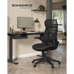 Chaise de bureau dossier ergonomique r�glable en hauteur accoudoirs rabattables pivotantant avec appui ...