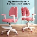 Chaise de bureau pour enfant - chaise d?�tude avec dossier ergonomique et si�ge pivotant � 360� - flasidu ...
